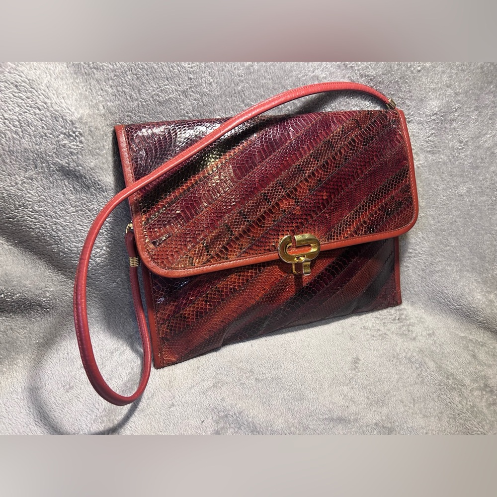 Vtg. 80s David Mehler Leather Shoulder Bag